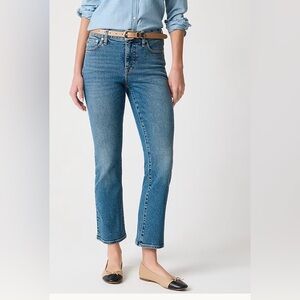 J. Crew Mia-rise flare crop jean in all-day stretch